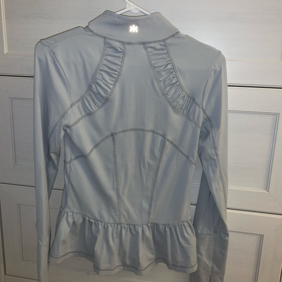 Powder blue peplum workout top - Picture 2 of 3